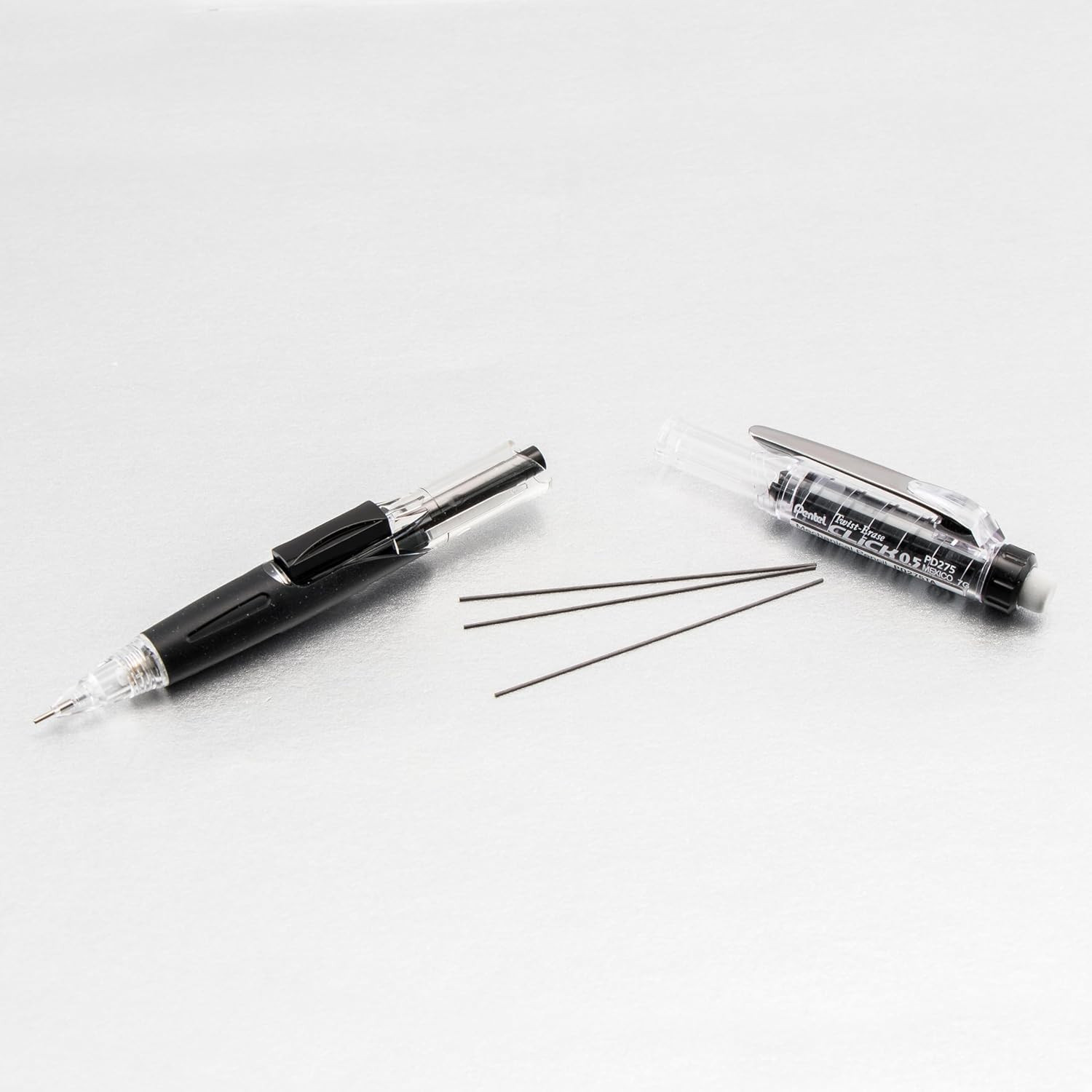 Twist Erase CLICK Mechanical Pencil, Pack of 12, (0.5Mm), Clear Barrel, Black Gr