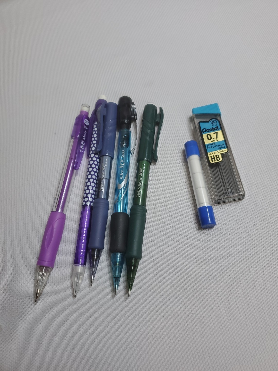 Vintage Mechanical Pencils Lot Pentel XP ICY Twist Erase Extra 7mm lead & Eracer