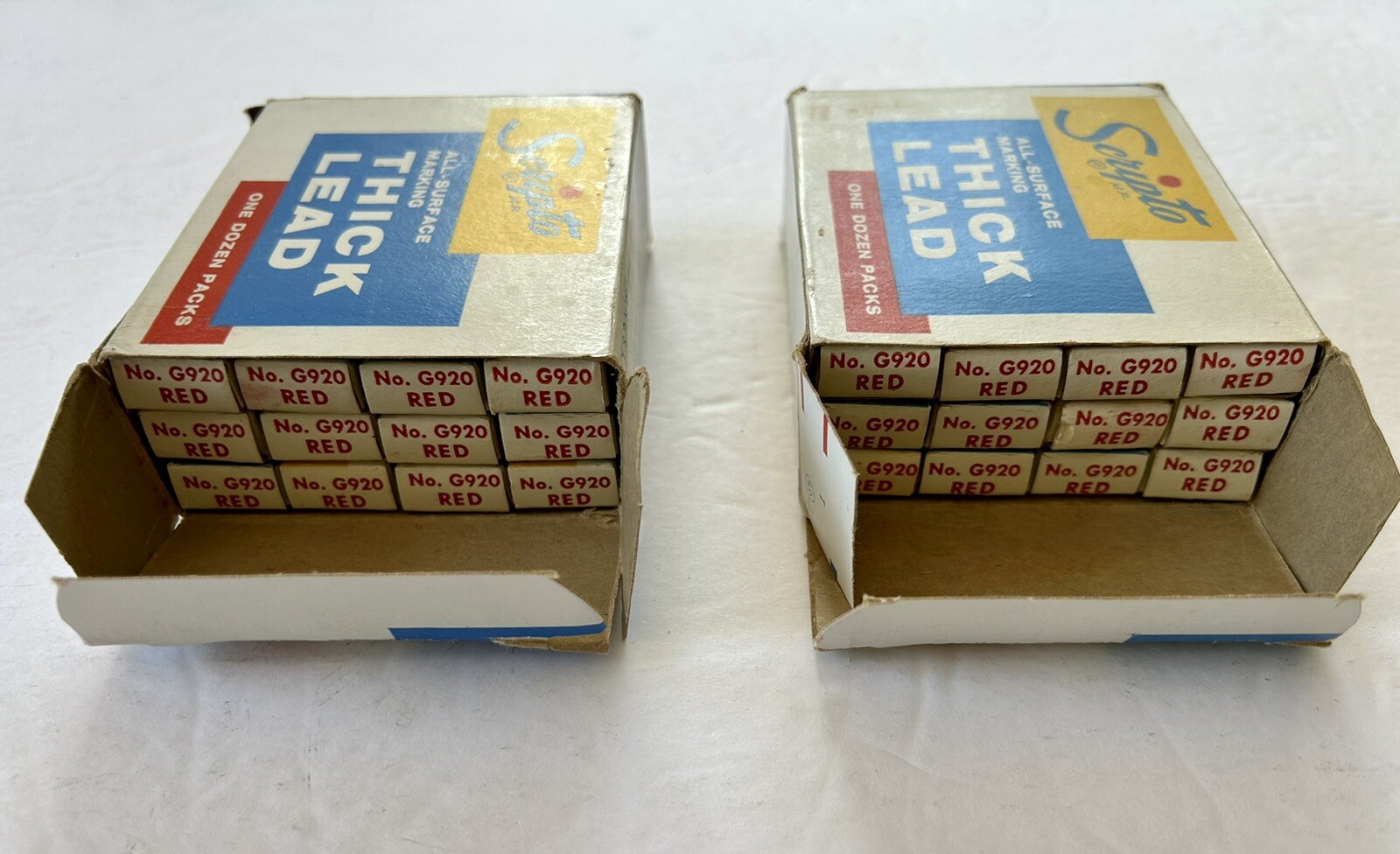 Vintage Lot of 24 Scripto Thick Leads G920 Red ~ Missing One Lead