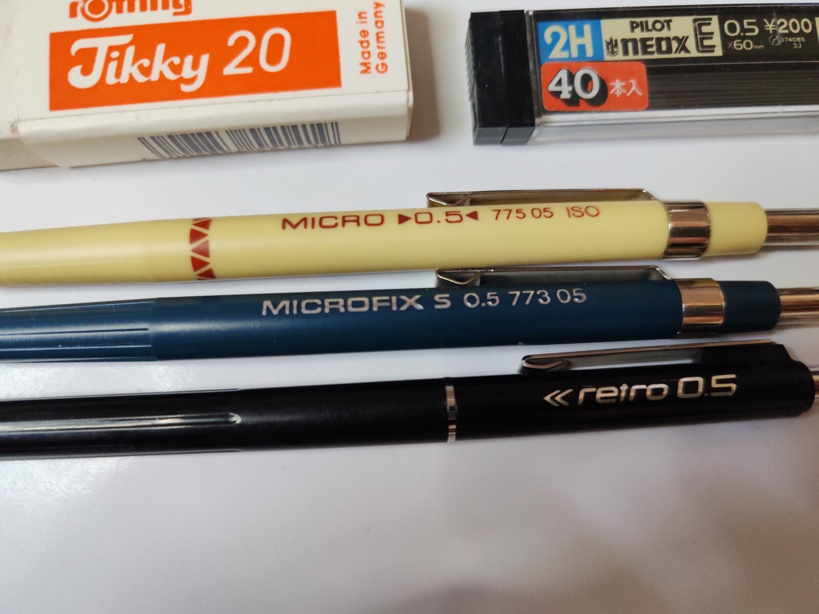 Vtg New 3Pcs Rotring Eraser Staedtler Micro Retro Microfix Mechanical Pencil 0.5