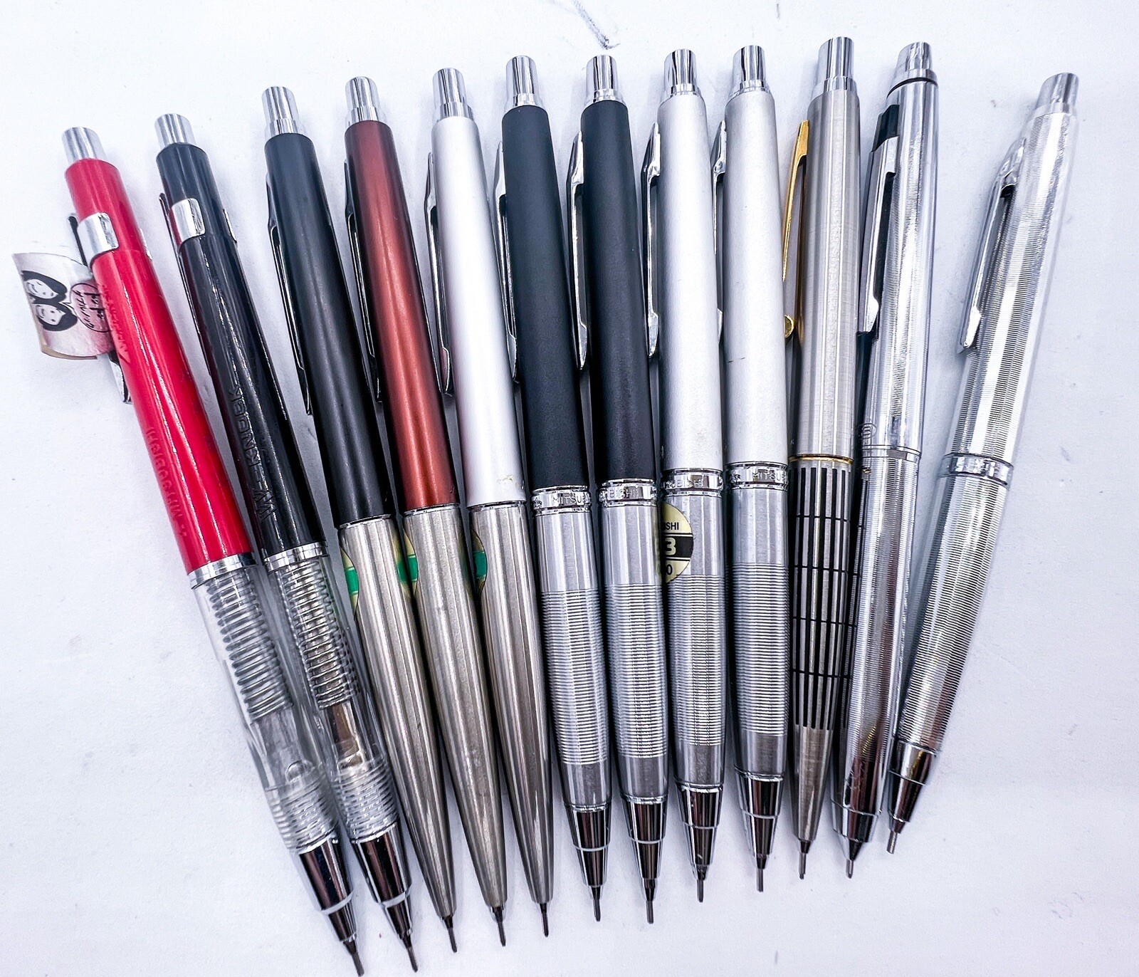 Mitsubishi Jaguar & Double Push Knock Mechanical Pencil 21pcs With Box