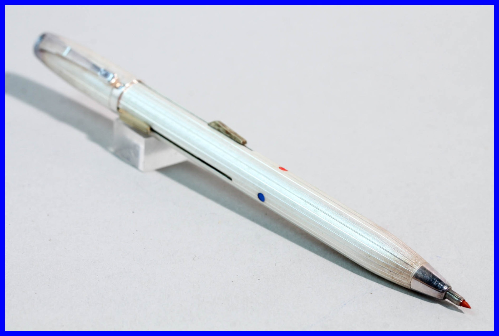 FEND SUPER NORMA 2 COLOR matt silvered PENCIL pocket size with Patina 1950ies