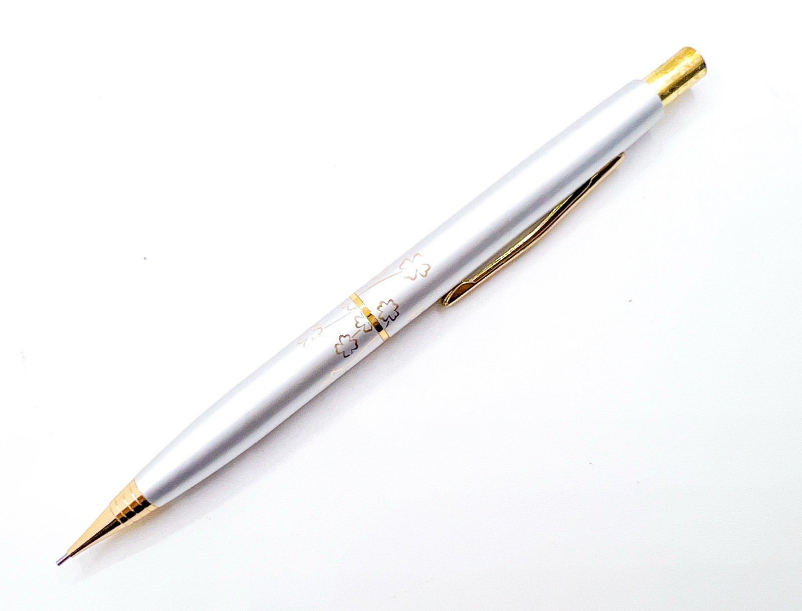 Platinum Mechanical Pencil 0.5 mm Flower Theme Push Cap Functional