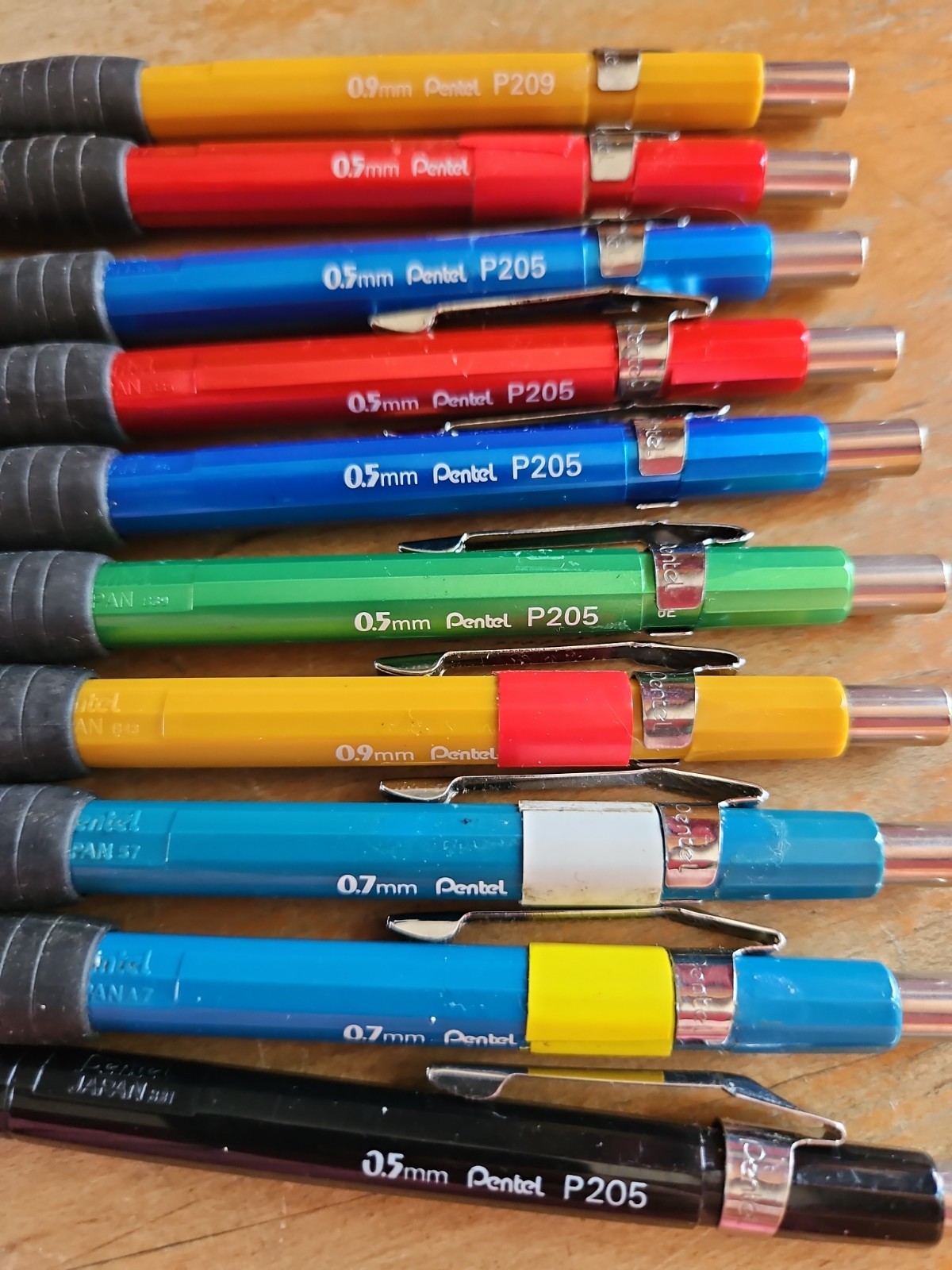 10 Assorted Vintage Pentel Mechanical Pencils Japan