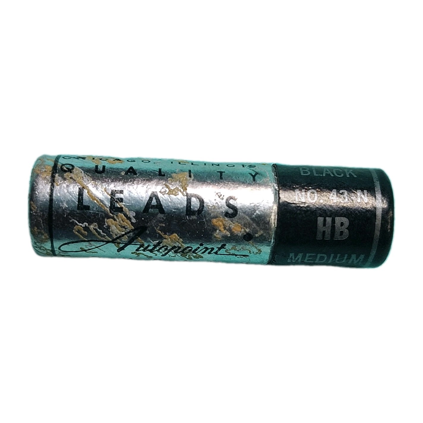 22 Vintage Autopoint Pencil Lead No. 43-N HB Medium Black In Original Tube