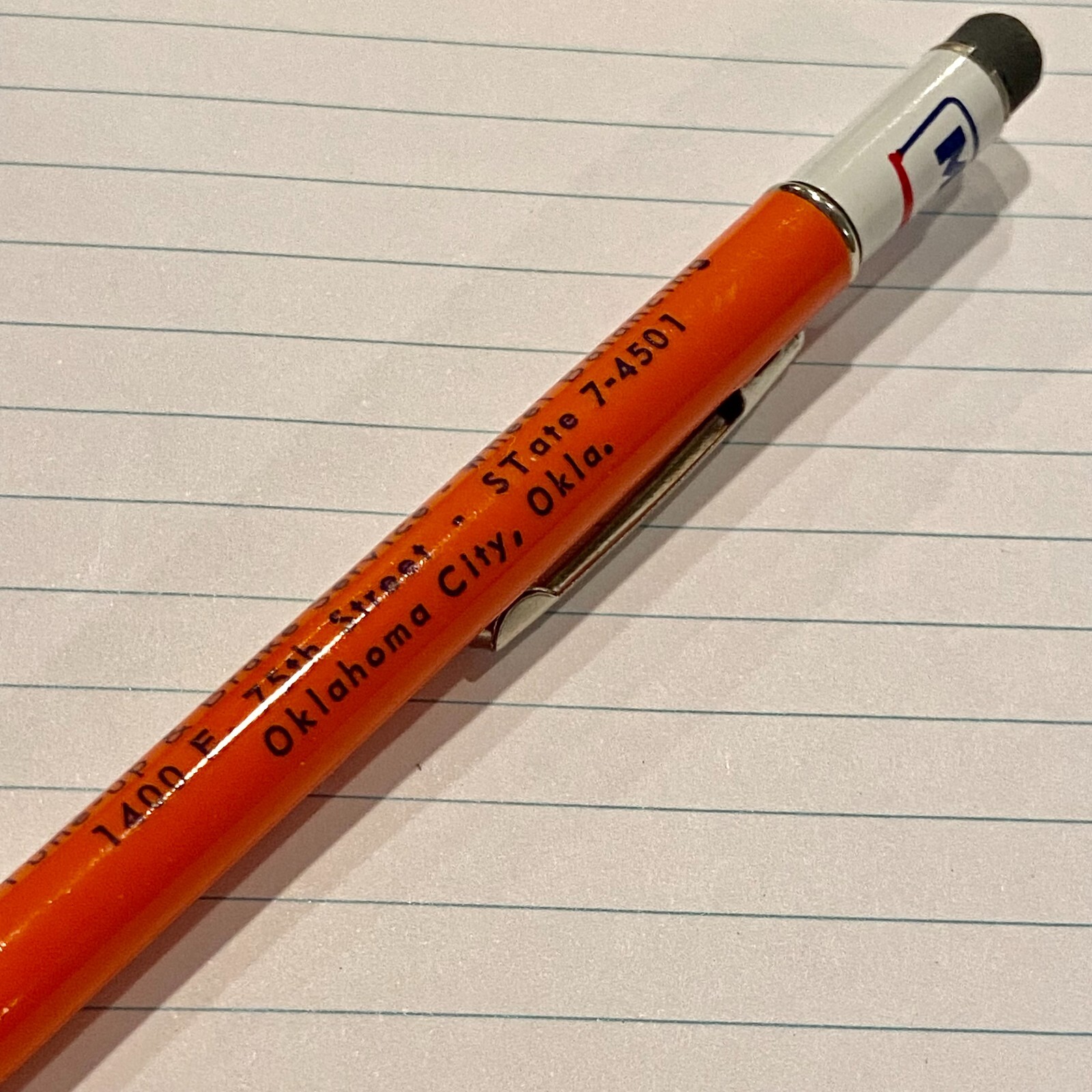 Vintage Autopoint No. 130 Model Mechanical Pencil Mobil Oil Oklahoma City