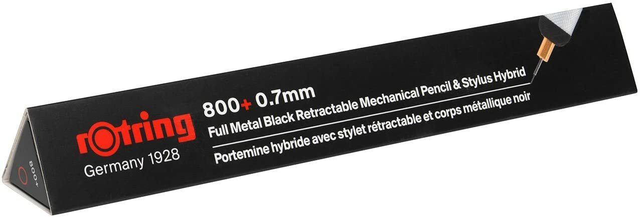 rOtring 1900182 800+ Mechanical Pencil and Touchscreen Stylus, 0.7 mm, Blac