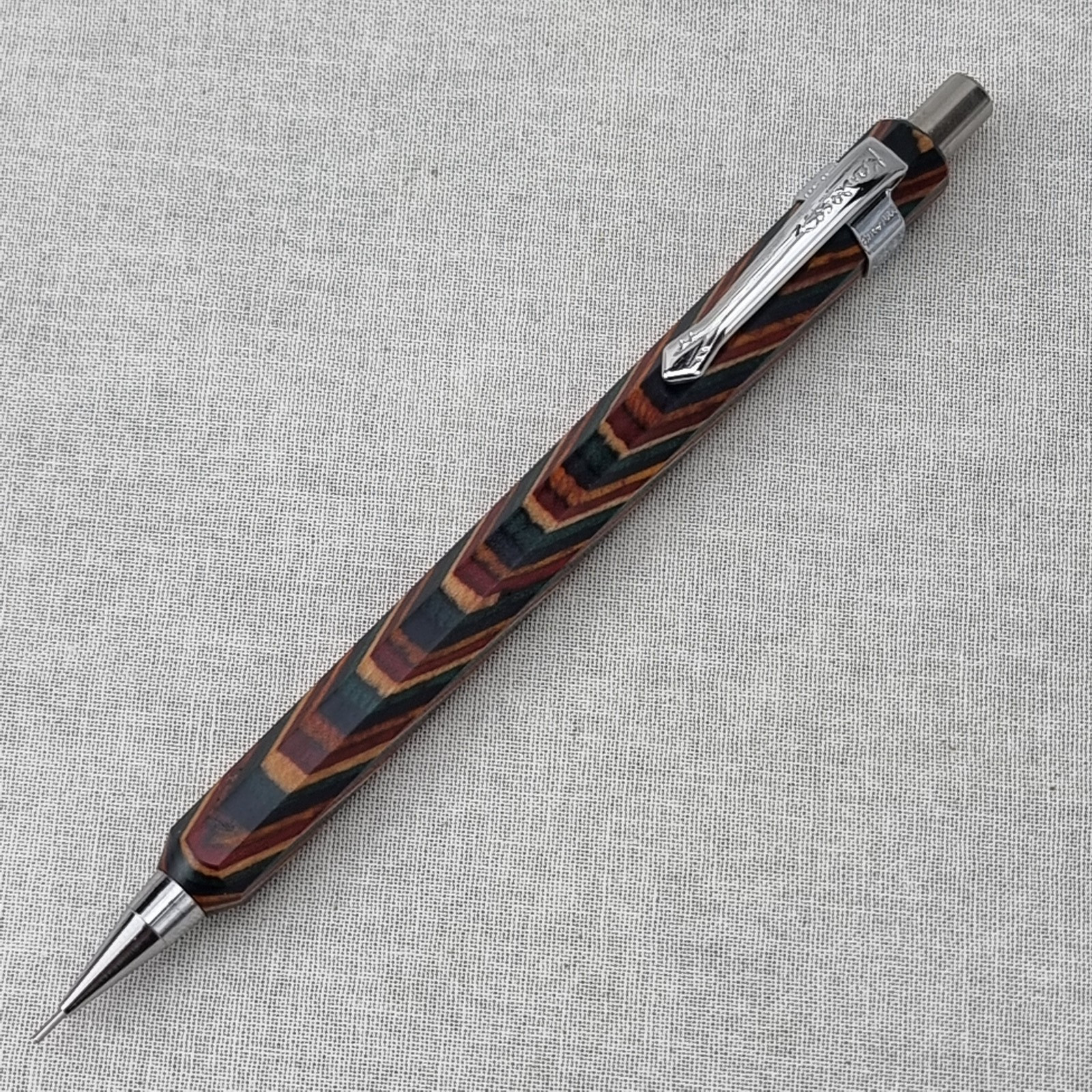 Hand Crafted Pentel P-205(0.5mm) Mechanical Pencil with Octagonal Wood Barrel