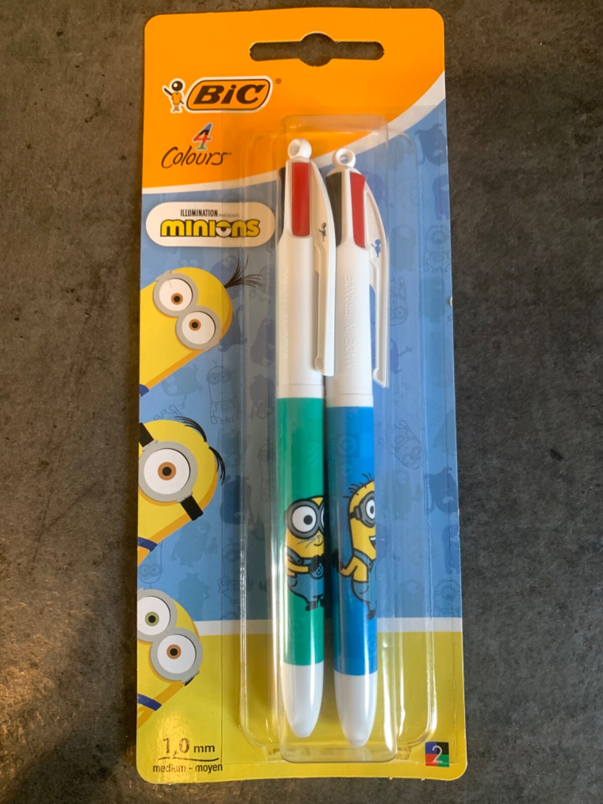 Bic 4 color pencil, set of 2, limited edition Minions
