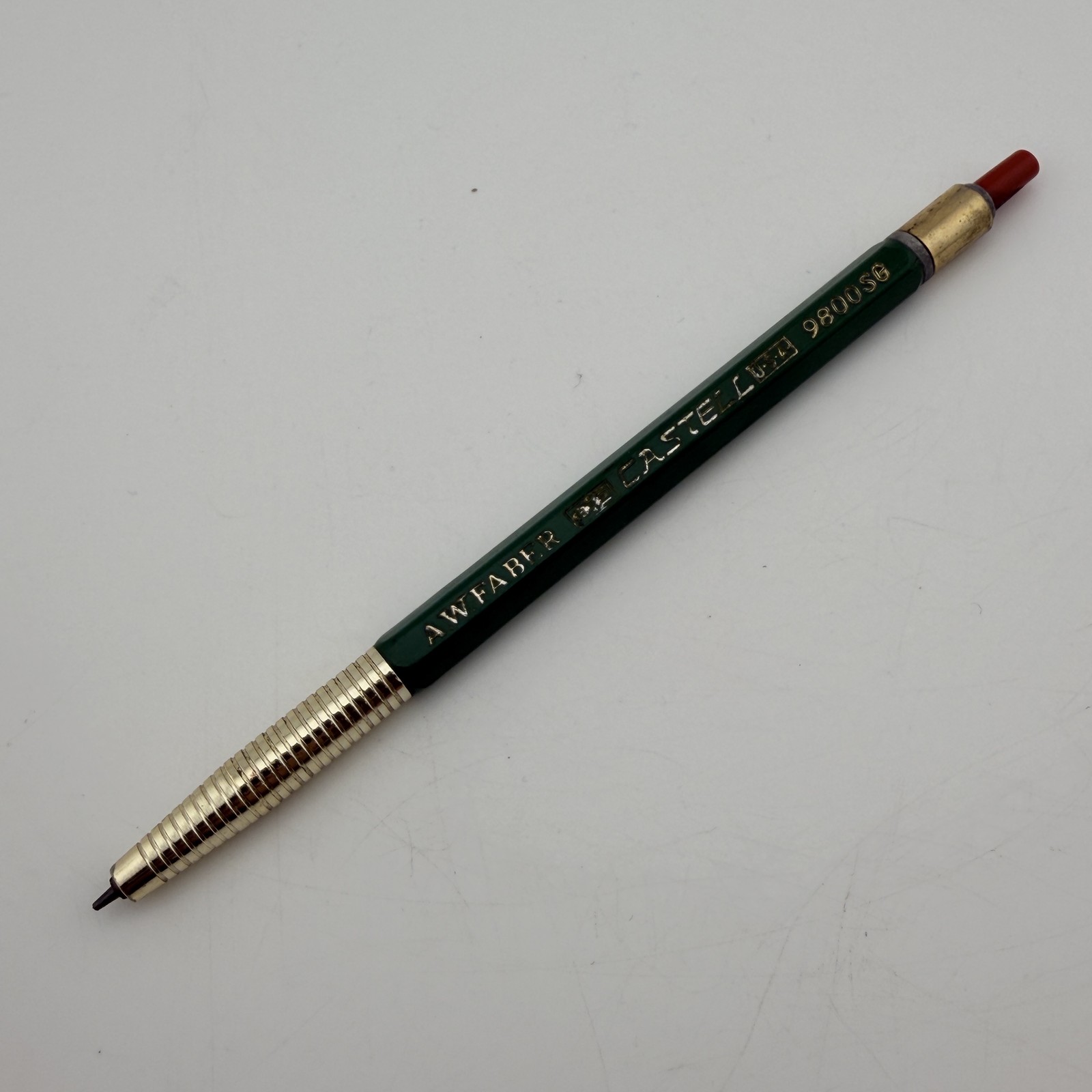 Vintage A.W. Faber-Castell Locktite Tel-A-Grade Mechanical Pencil Green Gold