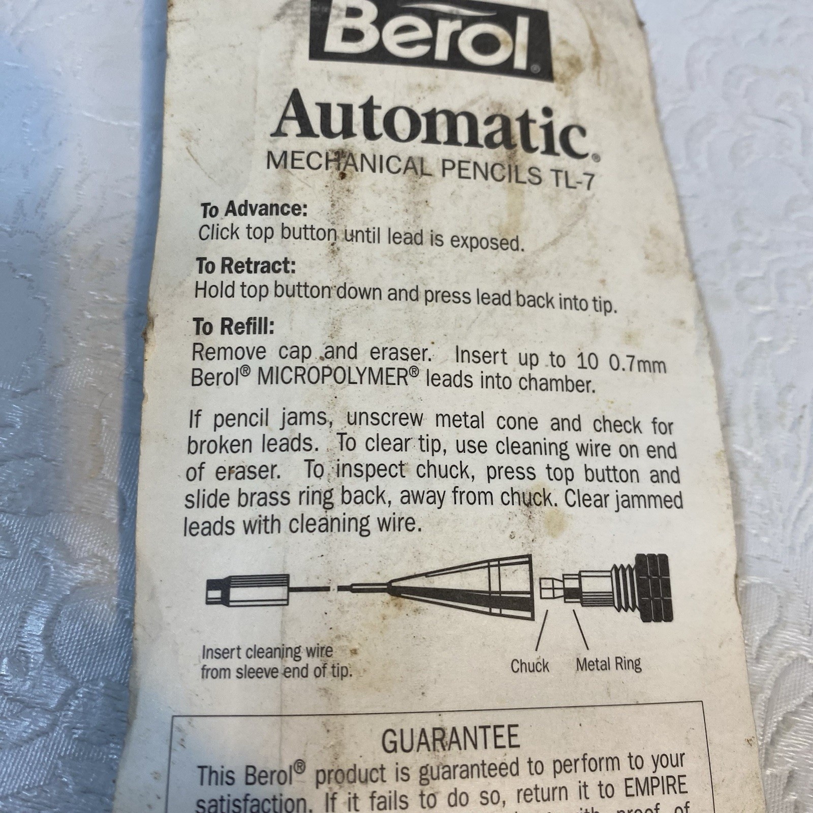 Berol TL7 Drafting Automatic Mechanical Pencil Set 0.7mm Japan Vintage 90s NOS