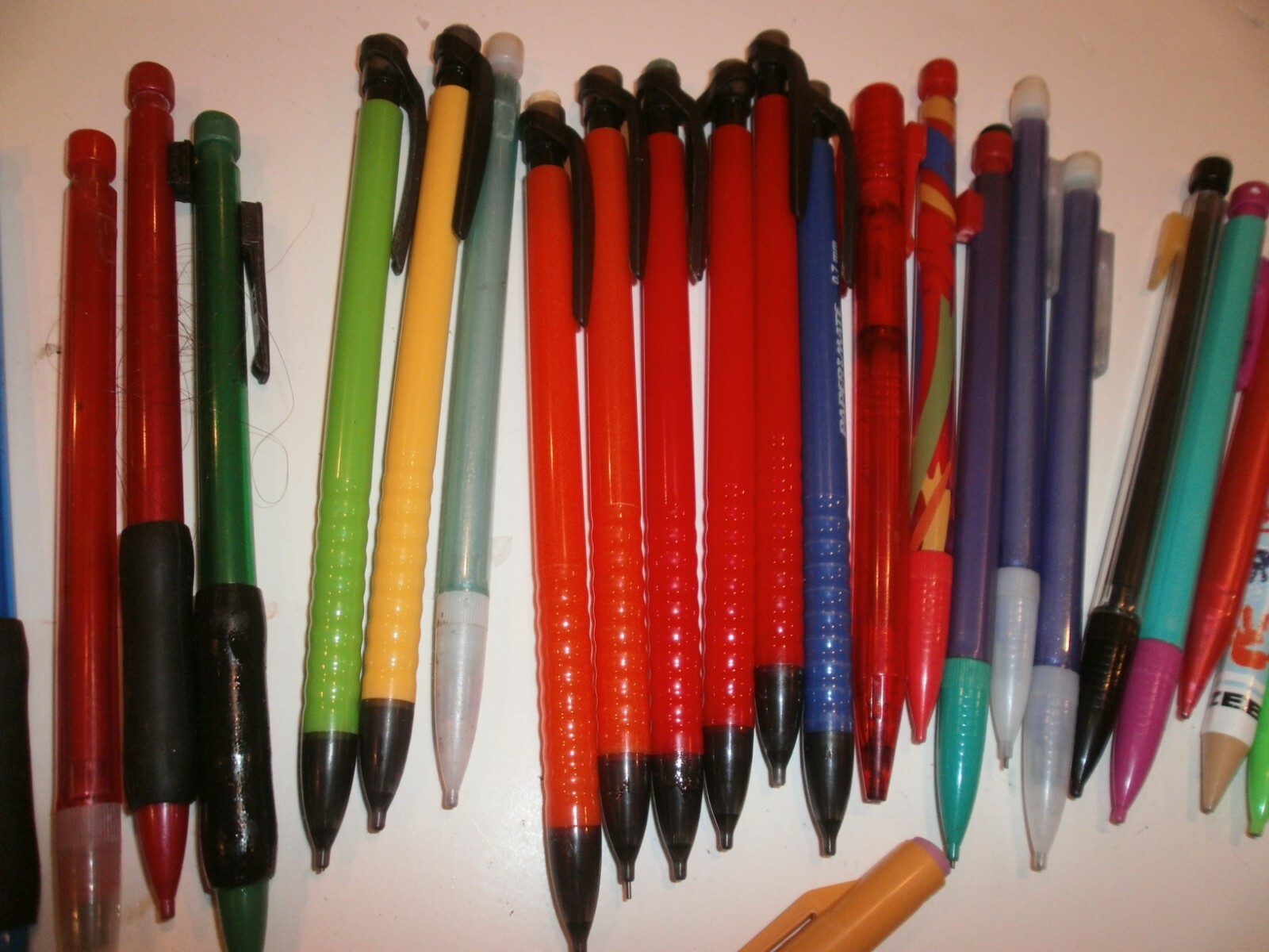 35 Mechanical Pencils 0.7mm + 2 Pop-A-Point push Pencils used assorted colors