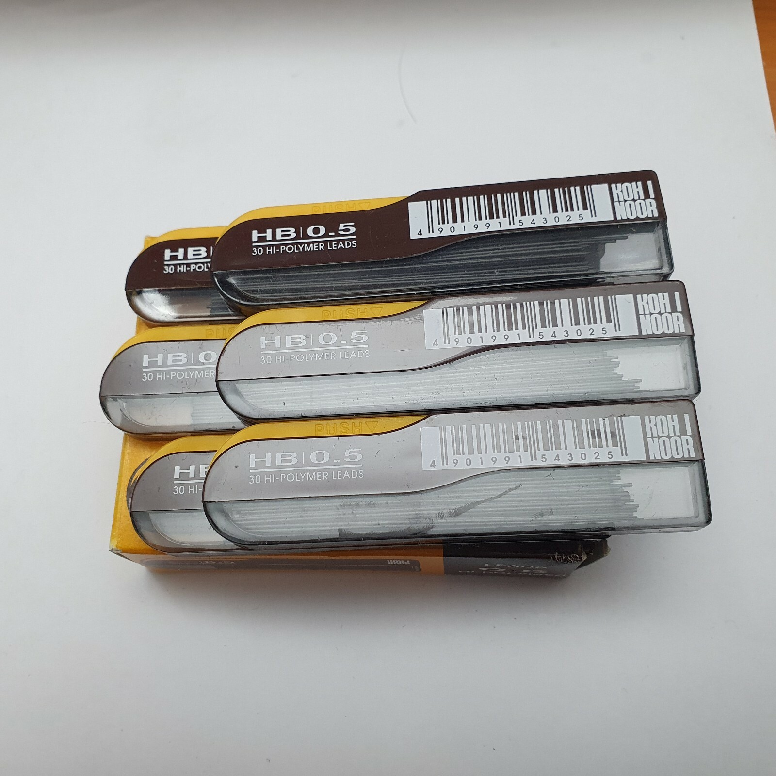 Lot of 180 Pencil Leads – Koh-I-Noor Leads 0.50 HB Hi-Polymer – 6 Packs -1 box