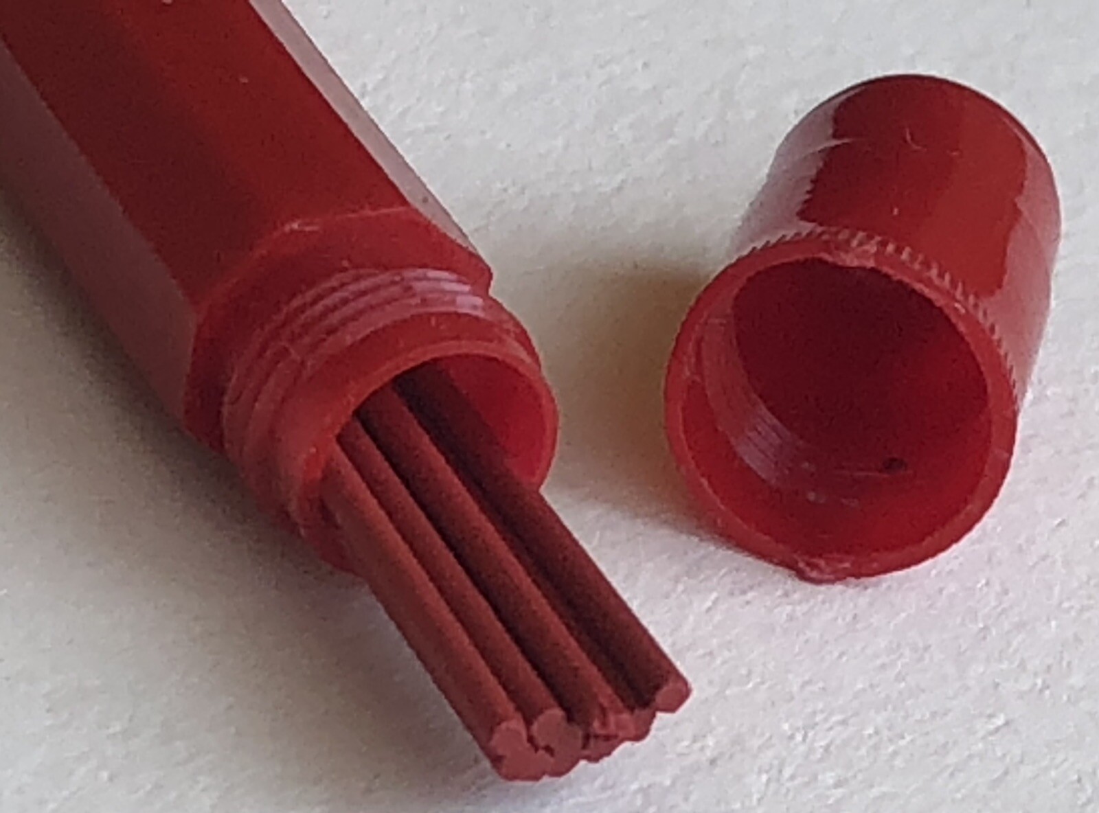 Vintage WEAREVER Mechanical Pencil Lead Red 1.18mm NOS 12pk Bakelite Tube USA