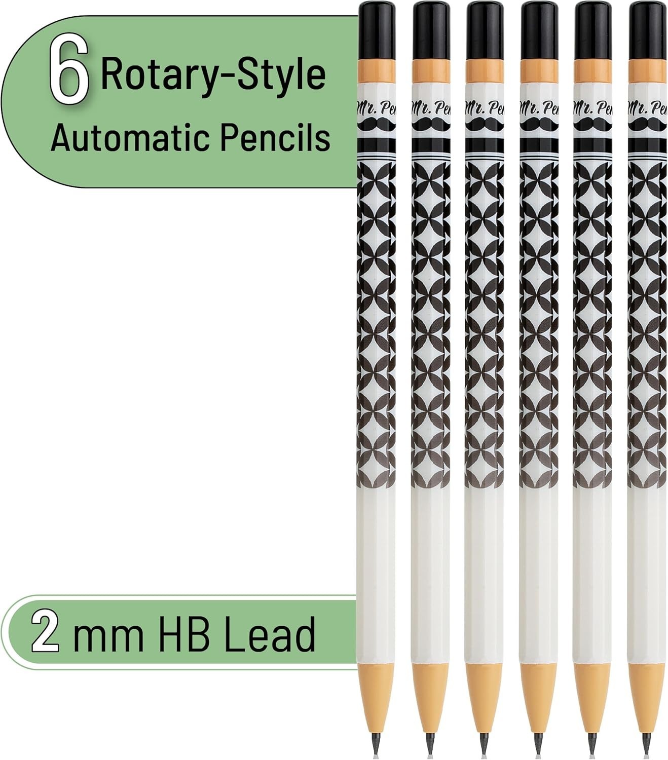 Comfort Grip Rotary Mechanical Pencil Set – 6 Pcs for Ultimate Writing Precision