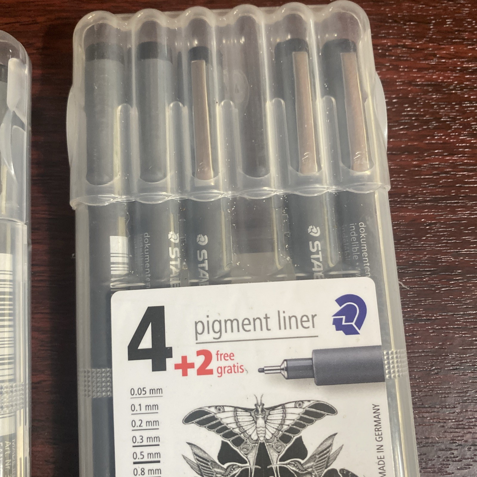 STAEDTLER JAPAN Pigment Liner Parker 0.05 – 0.8mm Pen set 308 SB6P 3 Missing 3