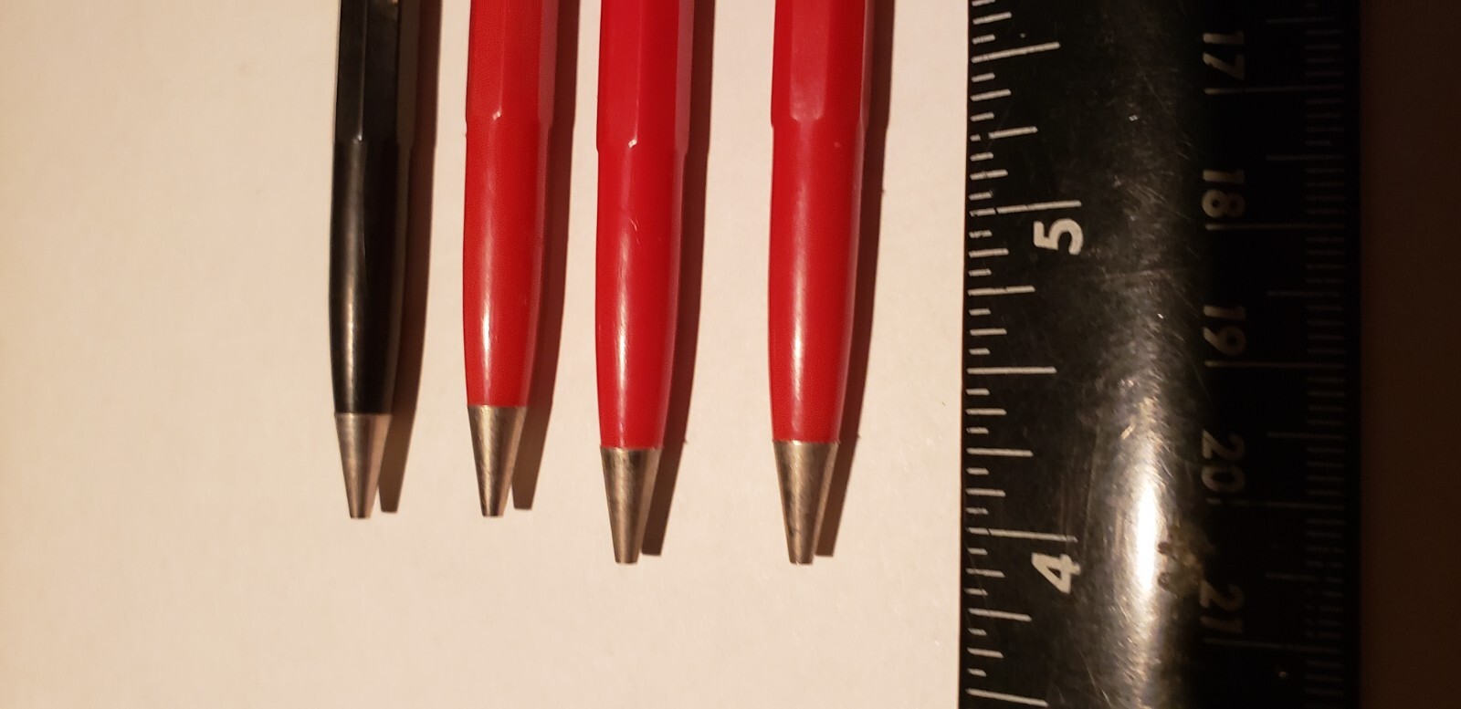 Lot 3 RED 1 Black WEAREVER MECHANICAL PENCILS Used Vintaage 70s 80s and lead