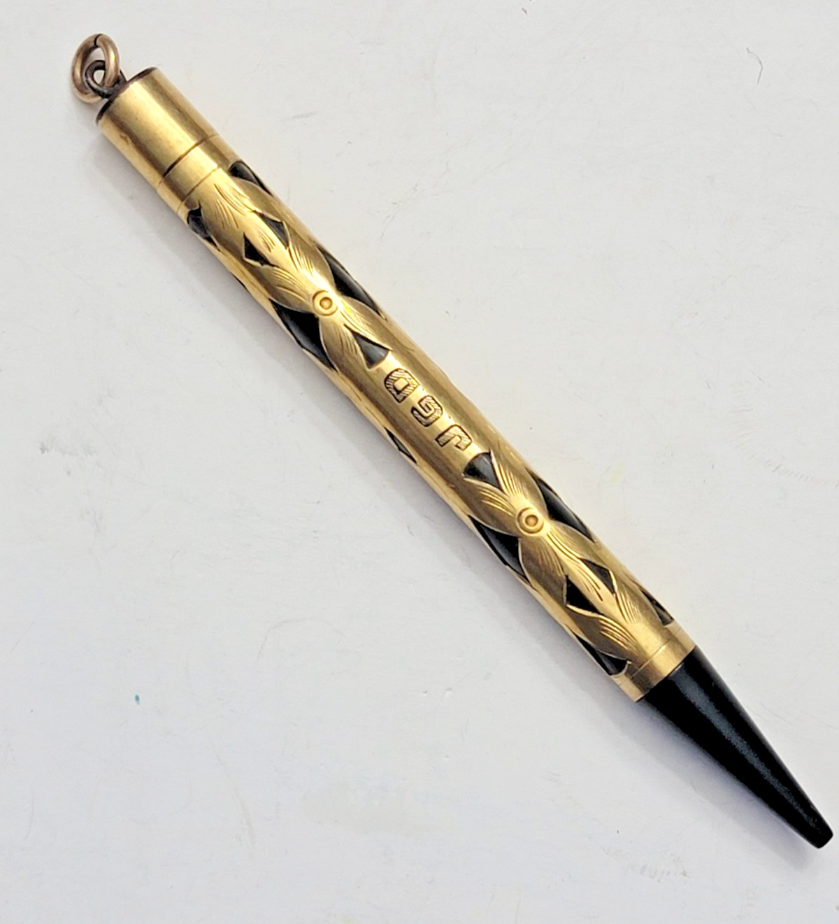 Antique WATERMAN’S gold filled Chatelaine/Short mechanical pencil art deco 1920s