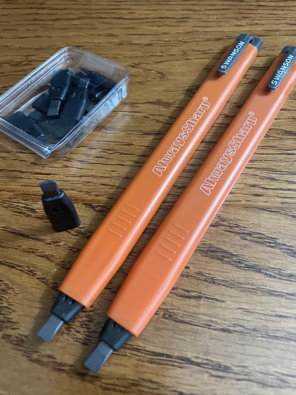 Durable Mechanical Carpenter Pencils – 2 Pack with Extra Graphite Tips Included