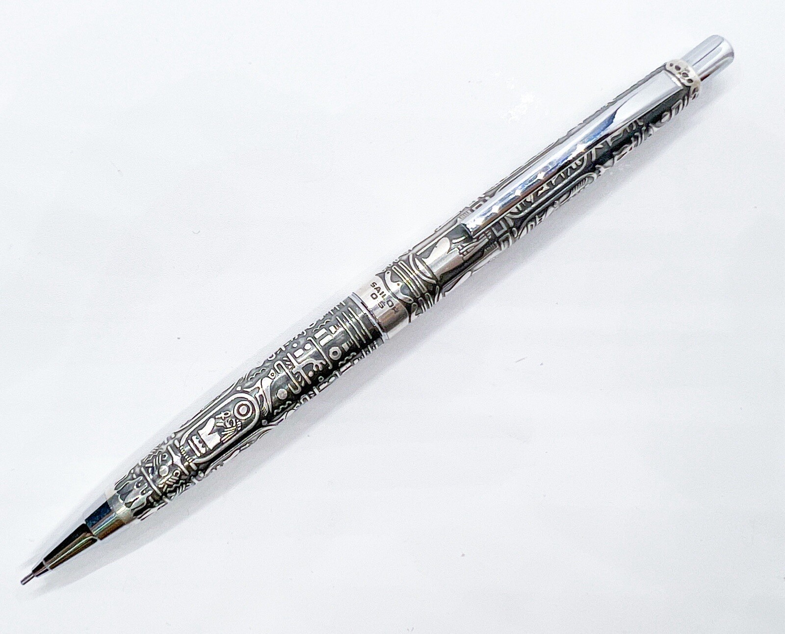 Vintage sailor Egypt Mechanical Pencil 0.5 0.5mm Sterling Silver 925 Box
