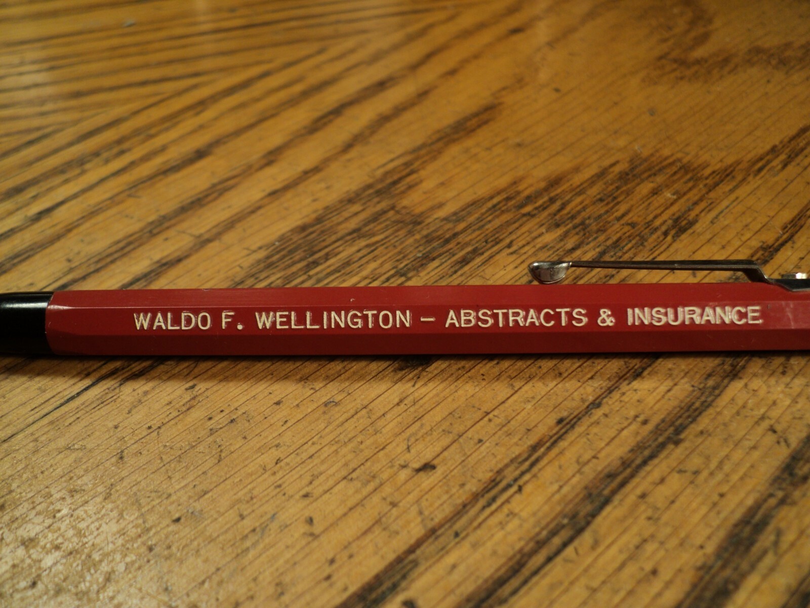 Vintage Autopoint Mechanical Pencil Waldo F Wellington Abstracts & Insurance