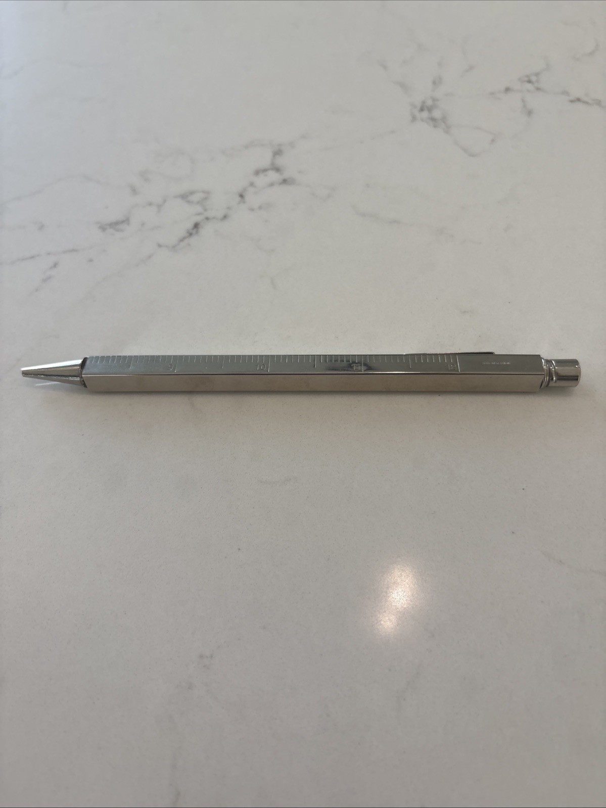 TELESCOPING Rofeco mechanical PENCIL to 12″ RULER & pocket clip ANTIQUE Germany