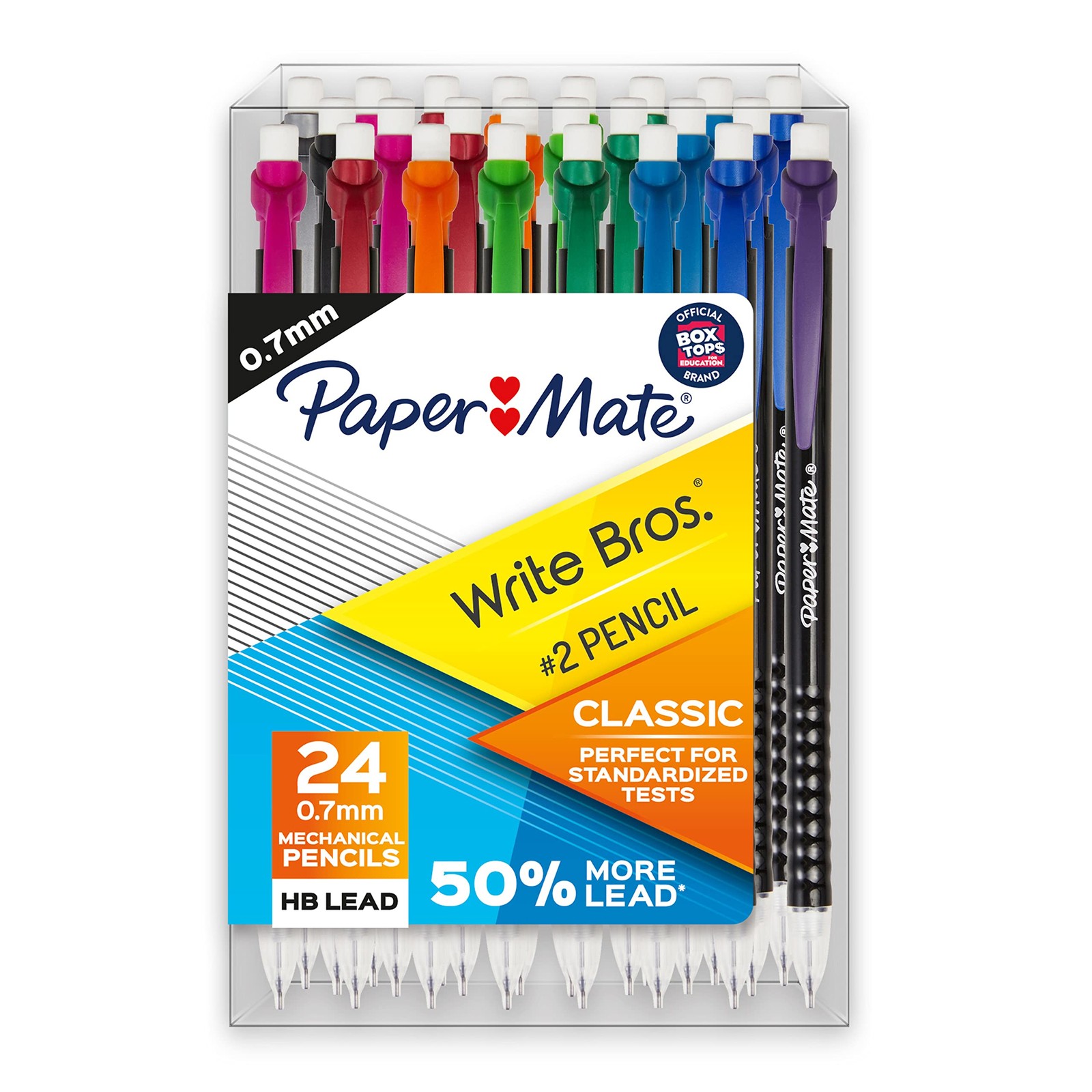 Paper Mate Mechanical Pencils, Write Bros. Classic Number 2 Pencil, 0.7mm, 24 C
