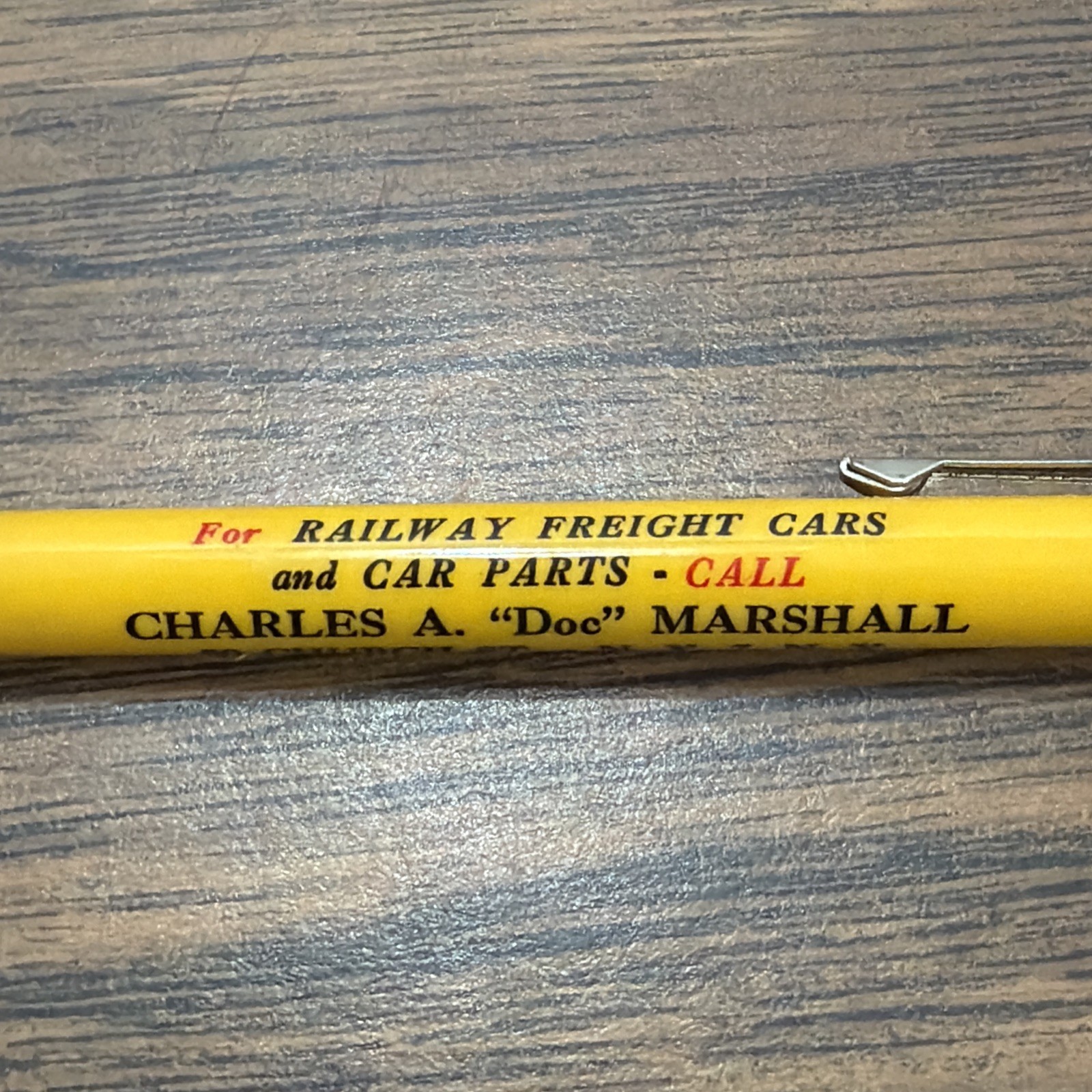 Vintage Scripto USA Mechanical Pencil Thick Leads Railway Cars 50 Church St NY