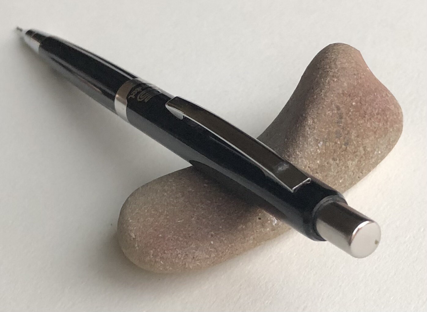 Vintage PENTEL 5 Mechanical Pencil .5mm Lead Black Barrel Chrome Trim Japan