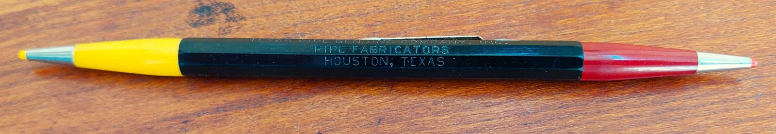 Autopoint Double-End Red & Yellow lead 0.9mm mechancial pencil, c. 1962