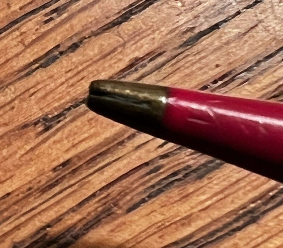 Vintage Antique Listo “Center Turn” Mechanical Pencil Red/White