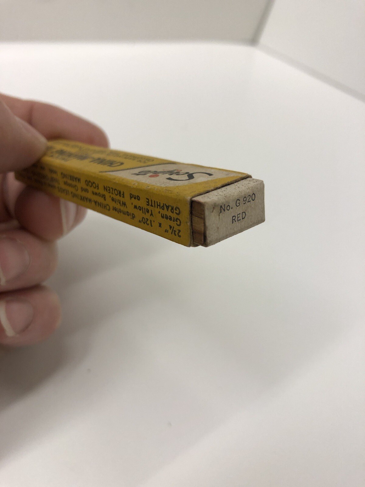 Vintage Scripto -Thick China Marking Leads Wax G920 Red .120″ Pencil Mechanical