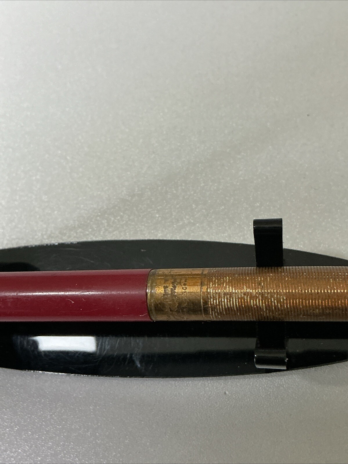 Vintage Sheaffer Fineline Division Mechanical Pencil – Red & Brass – A318