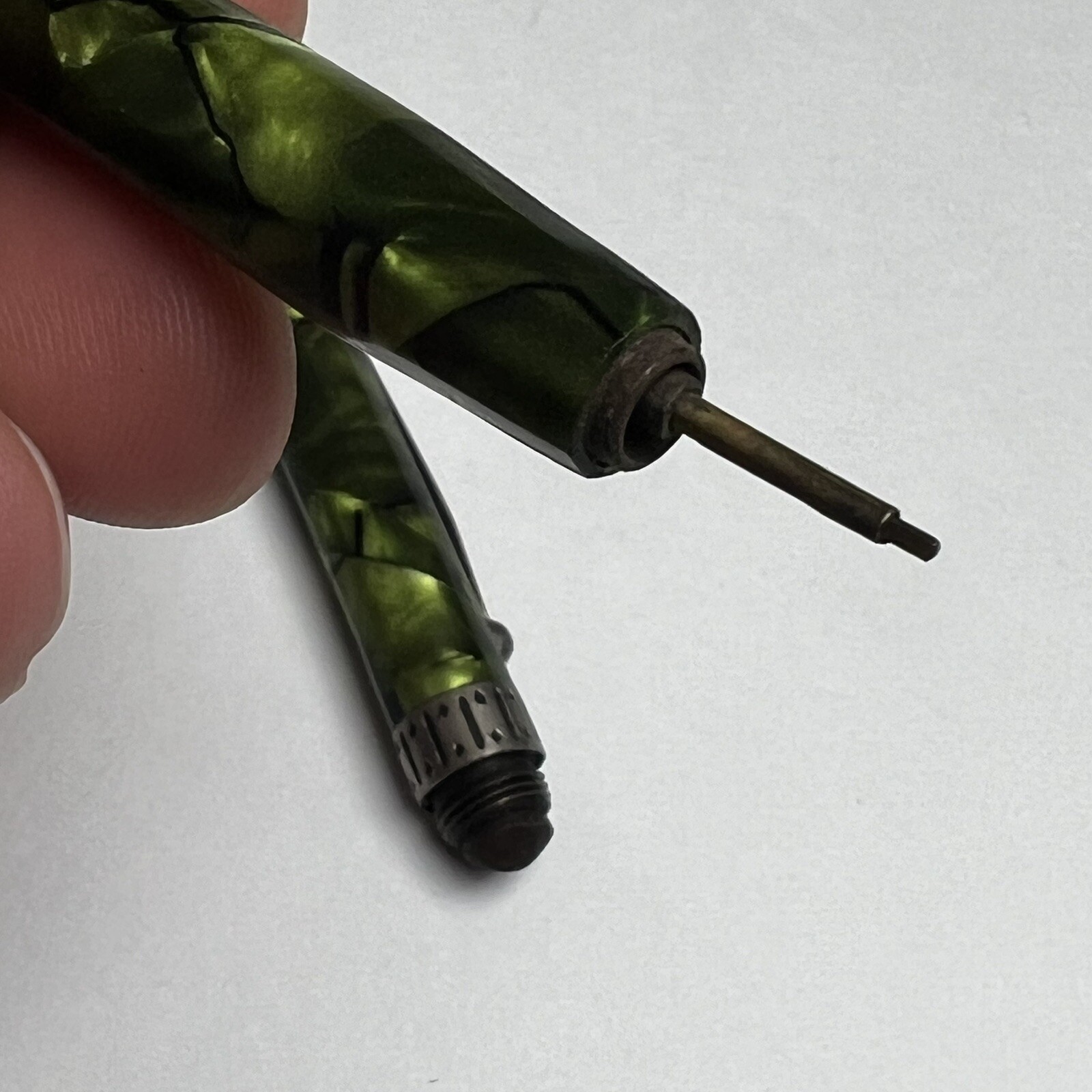 Kreko Mechanical Pencil Green Black Vintage for Parts Repair