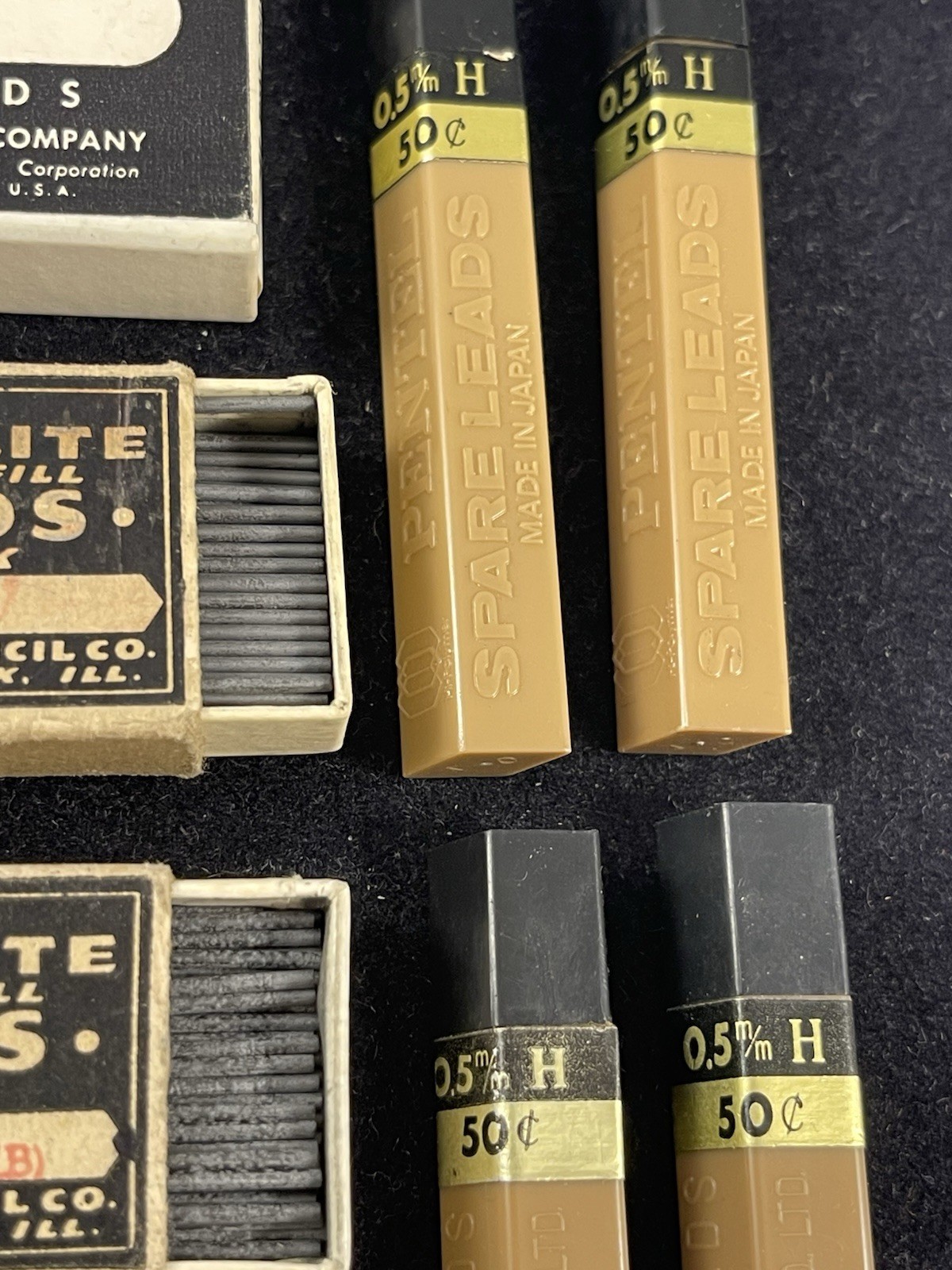 Vintage Mechanical Pencil Lead Lot Dur-O-Lite Pentel Autopoint Multi Size Eraser