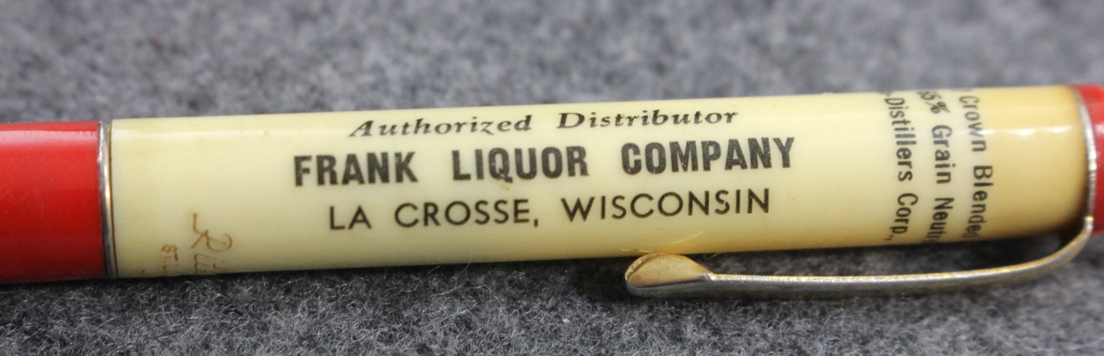 Vintage Ritepoint Mechanical Pencil Frank’s Liquor Company. La Crosse, WI