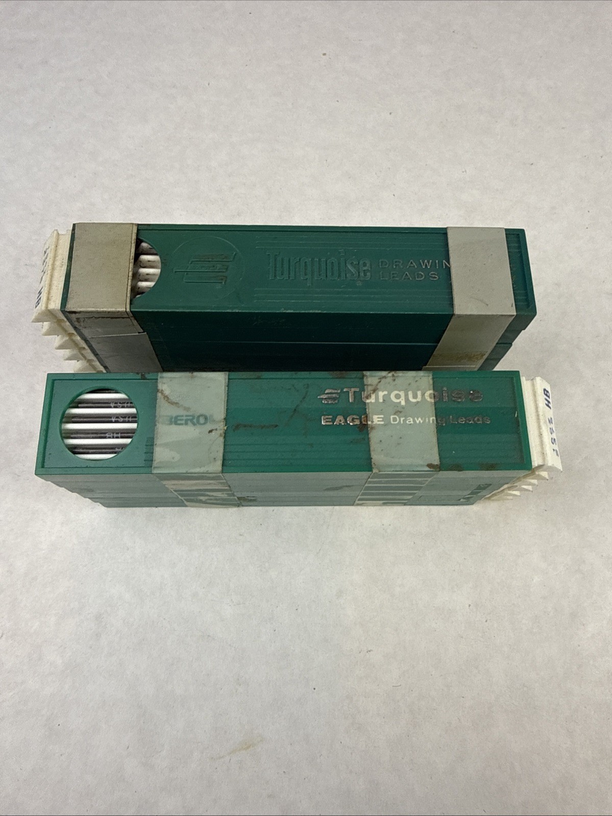 Vintage Lot Berol Turquoise Eagle Drawing Leads #2375 2H 3H 4H 6H HB H 5H Read