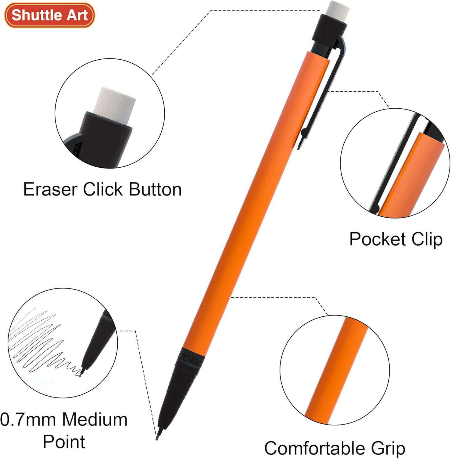 Shuttle Art Mechanical Pencils, 84 Pack Bulk Mechanical Pencils 0.7mm Medium HB