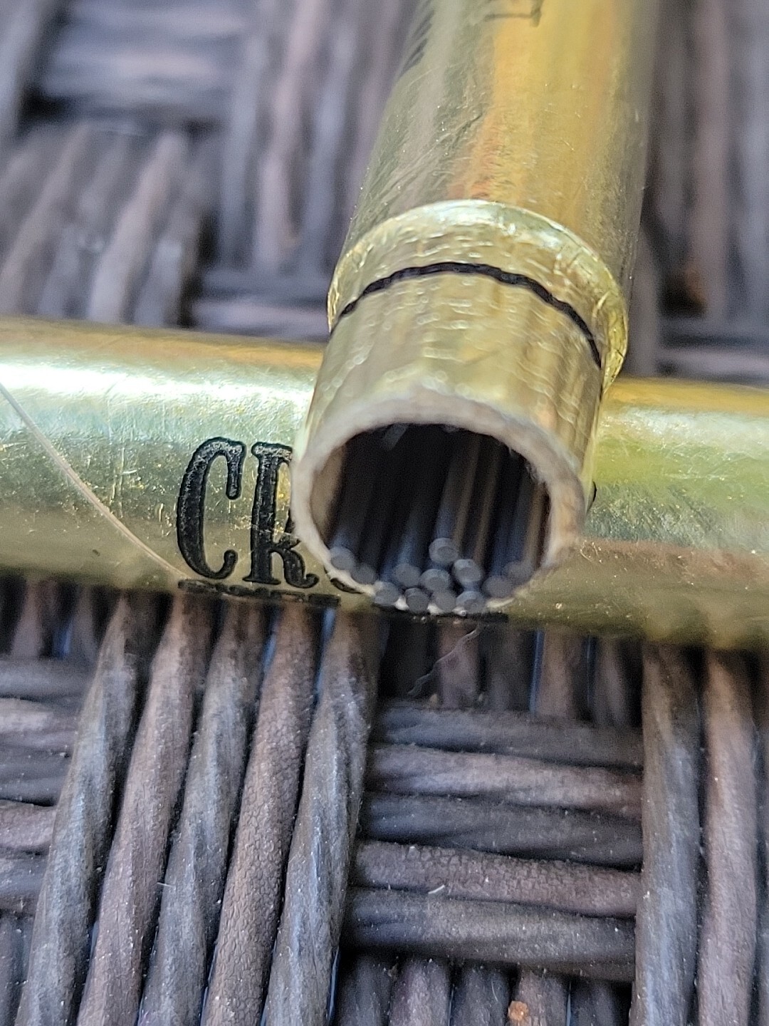 Vintage Cross Mechanical Pencil Thin Leads Medium Soft Gold Tube – Lot of 2