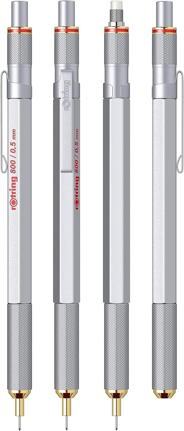 Rotring 1904-449 800 Mechanical Pencil 0.5 mm Silver new free shipping