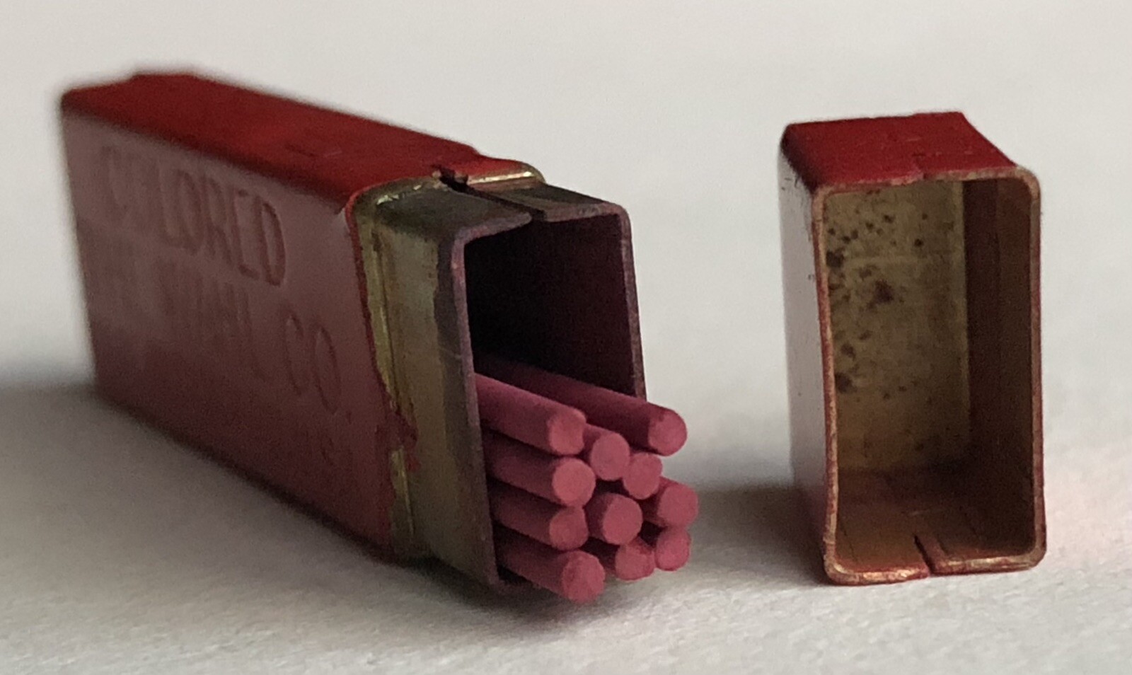 Vintage EVERSHARP Mechanical Pencil Lead Red Colored 1.18mm Metal 10pk USA