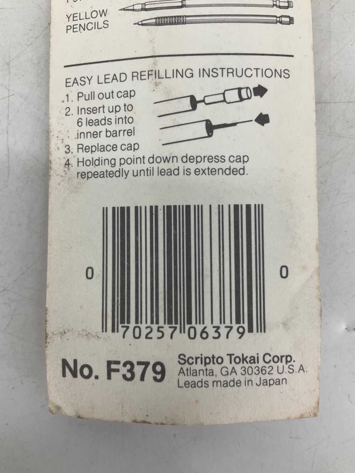 RARE Vintage Scripto Pencil Refill Lead .7mm HB 12 Ultrapolymer Leads Thin F370