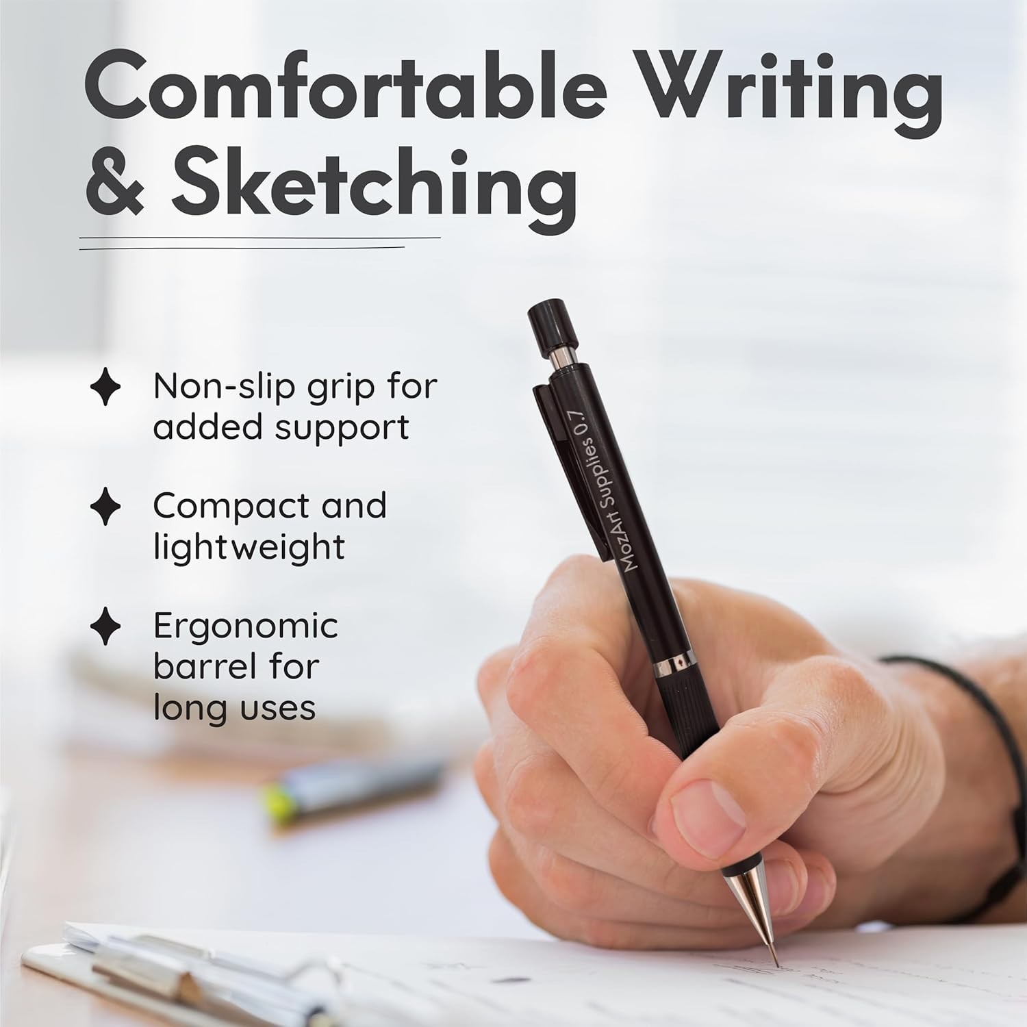 Elegant 0.7mm Mechanical Pencil Set with 60 Lead Refills & Eraser – Perfect Gift