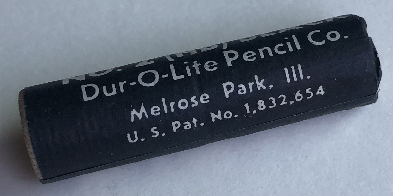 Vintage DUR-O-LITE Mechanical Pencil Lead HB 1.18mm NOS Sealed Wood Tube USA