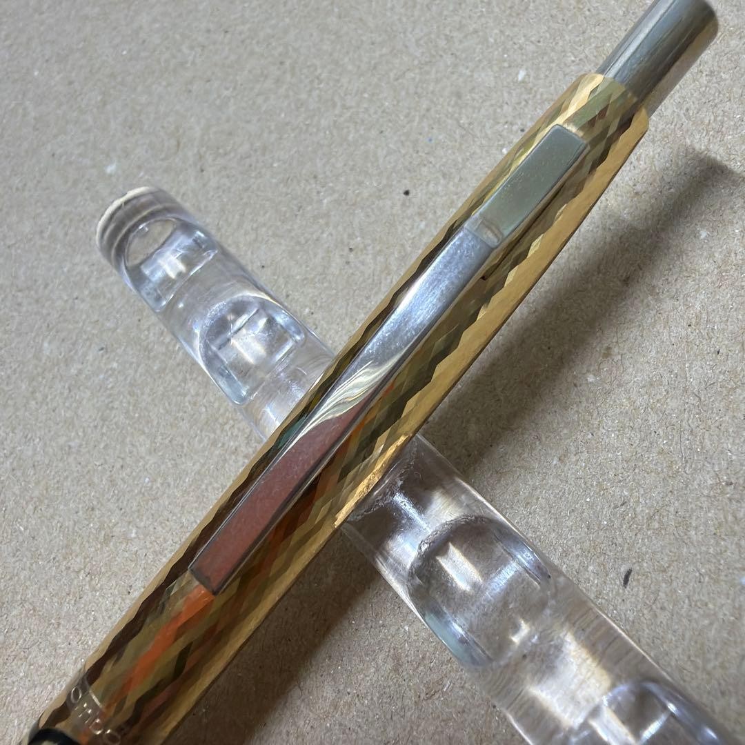 Tombow Wave Diamond Cut Mechanical Pencil 0.5mm Gold Rare Discontinued Japan New
