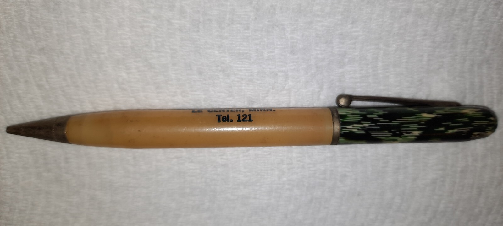 “DREXEL Pen & Pencil Co.*Le Center, Minn.*Tel. 121” Working Mech Pencil