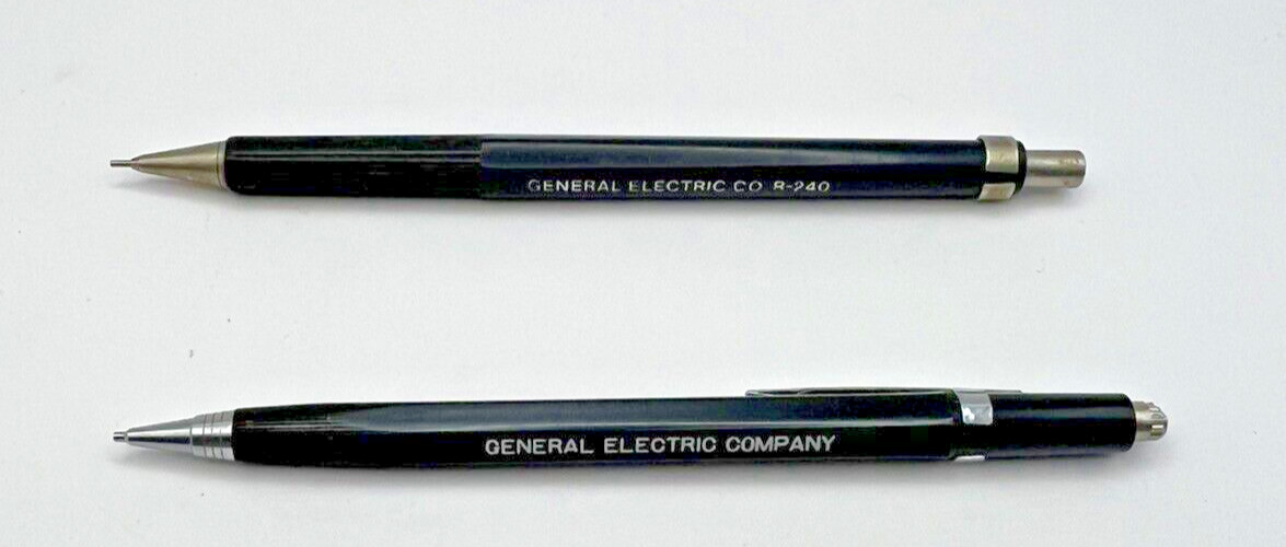 Vintage GE Mechanical Pencils General Electric Advertising Black Germany Japan
