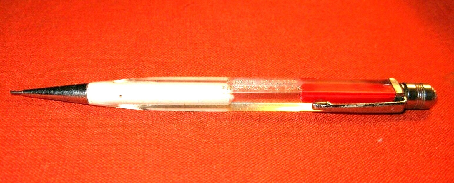 MADE IN USA 5 1/2″ LONG MECHANICAL PENCIL PIRATE BOOSTER HIGHMORE, S.DAKODA HS
