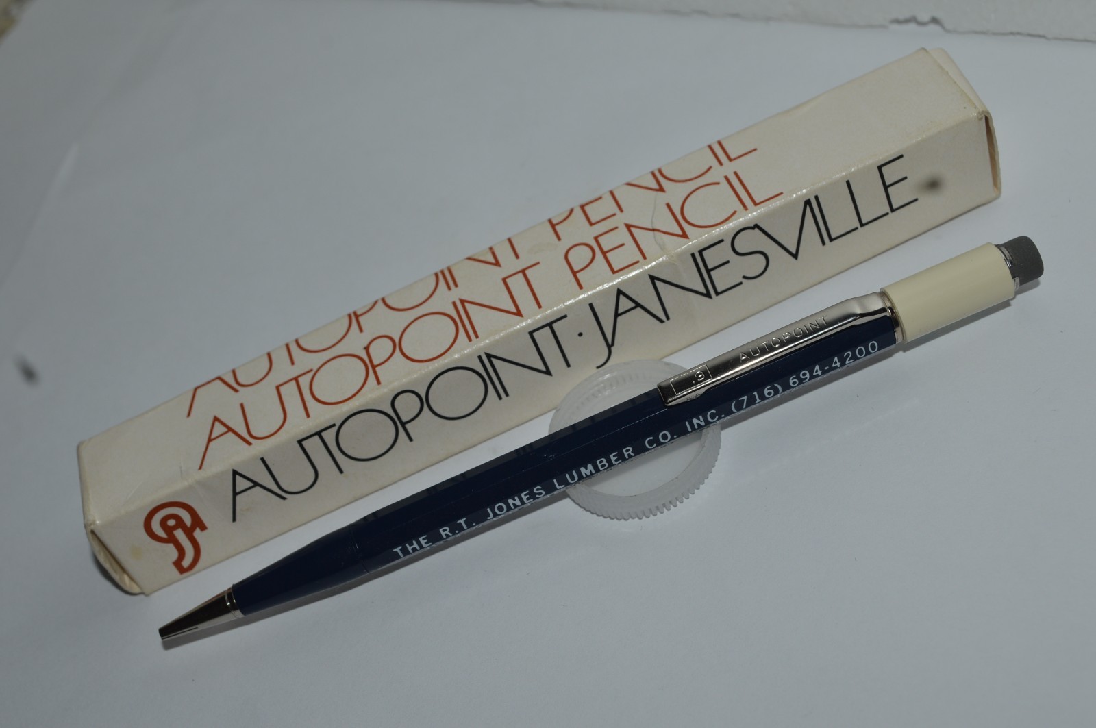 AUTOPOINT Janesville Mechanical Pencil RT Jones Lumber Promo 0.9mm Mint In Box