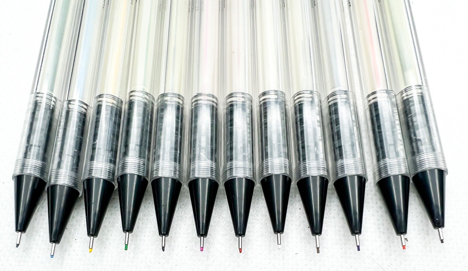 kokuyo Japan 0.5mm 12pcs Color mechanical pencil set with box Transparent Barrel